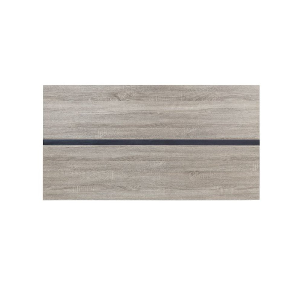 Patwin Dining Table, Gray Oak & Black