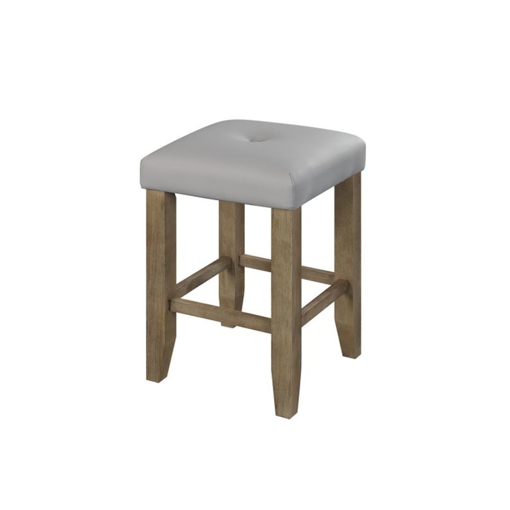 Charnell Counter Height Stool (Set-2), Gary Leatherette & Oak