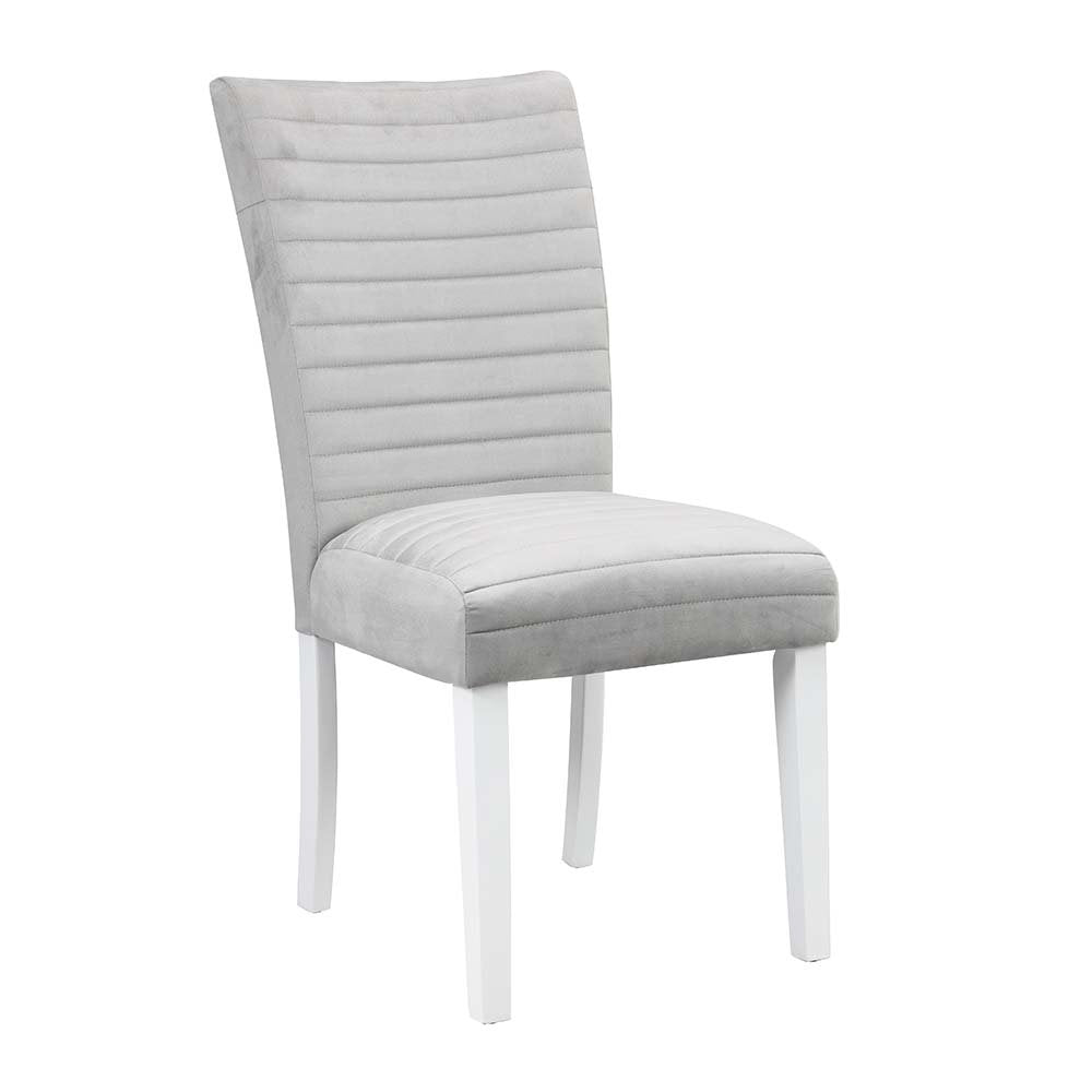 Elizaveta Side Chair (Set-2), Gray Velvet