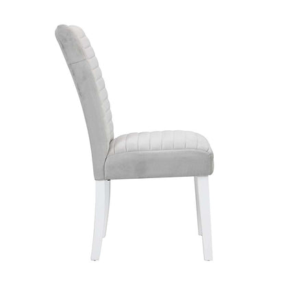 Elizaveta Side Chair (Set-2), Gray Velvet