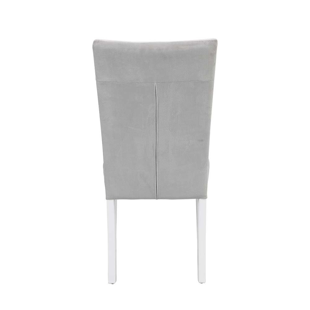 Elizaveta Side Chair (Set-2), Gray Velvet