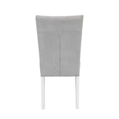 Elizaveta Side Chair (Set-2), Gray Velvet