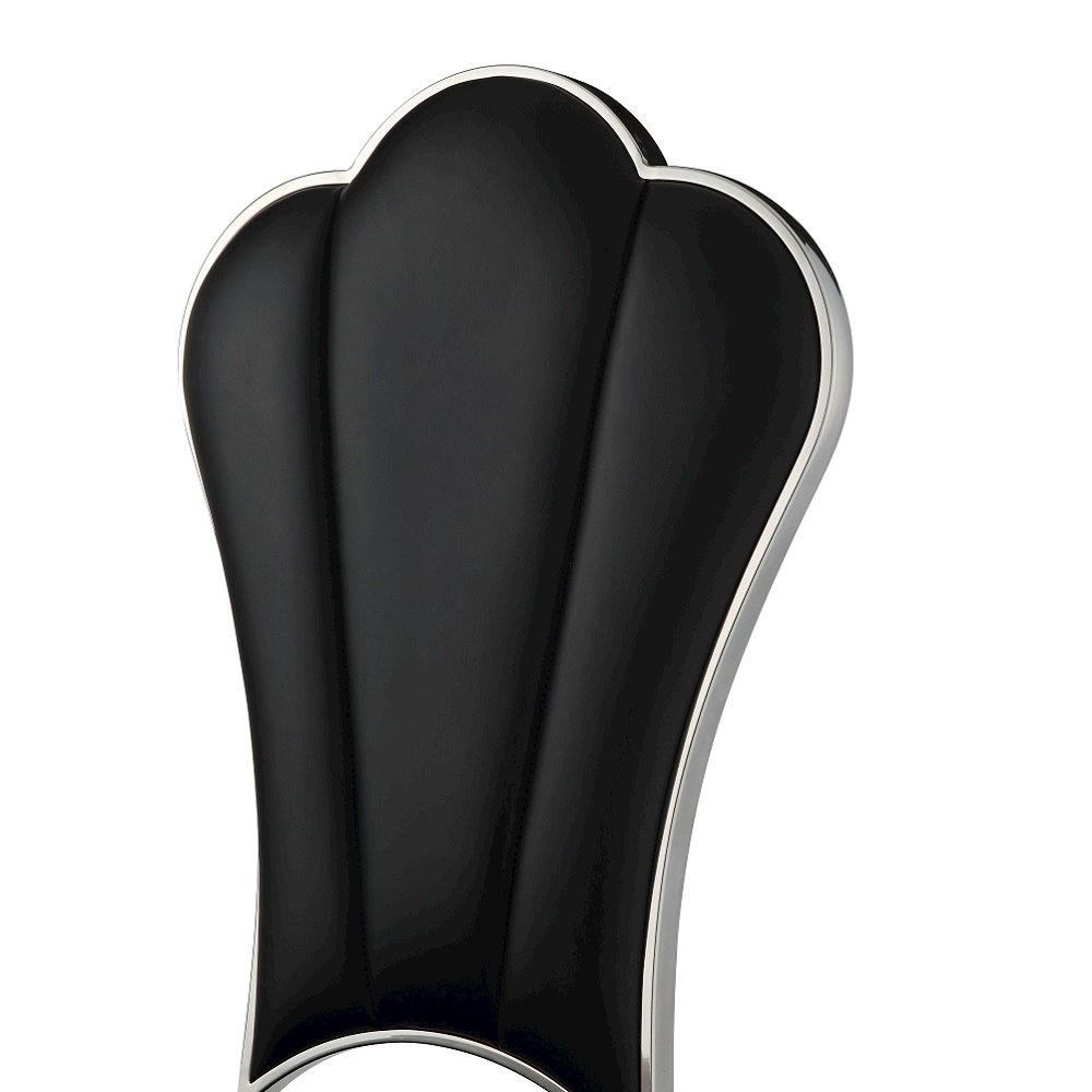 Cyrene Side Chair (Set-2), Black Leatherette