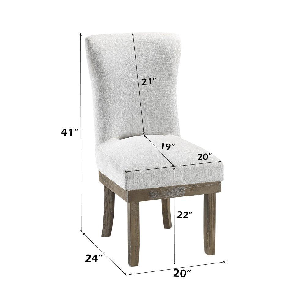 Landon Side Chair (Set-2), Gray Linen