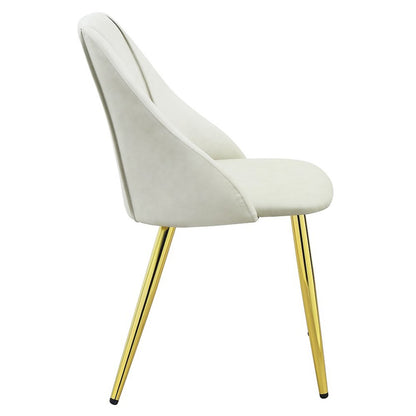 Gaines Side Chair(Set-2), White Leatherette