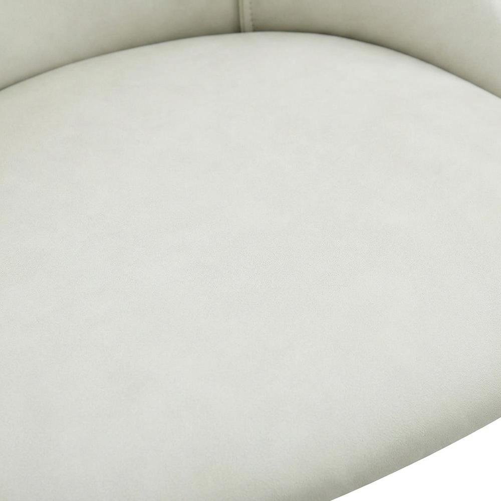 PU Leather Dining Chairs, Contemporary Living Room Accents, White Synthetic, Set of 2