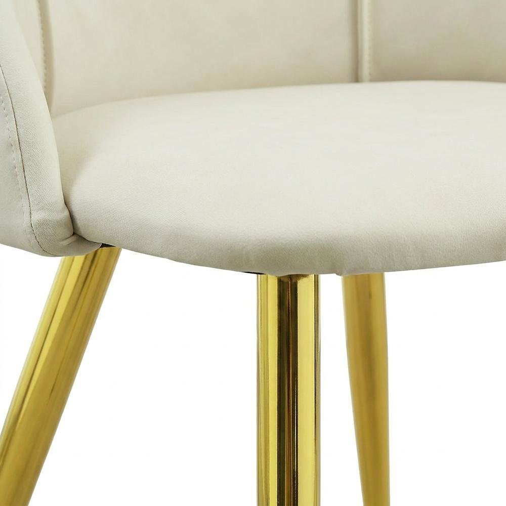 PU Leather Dining Chairs, Contemporary Living Room Accents, White Synthetic, Set of 2