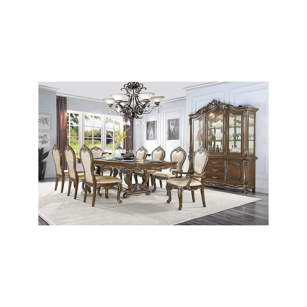 Latisha Dining Table, Antique Oak