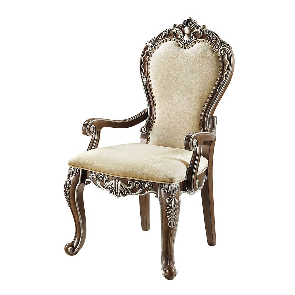 Latisha Arm Chair (Set-2), Antique Oak