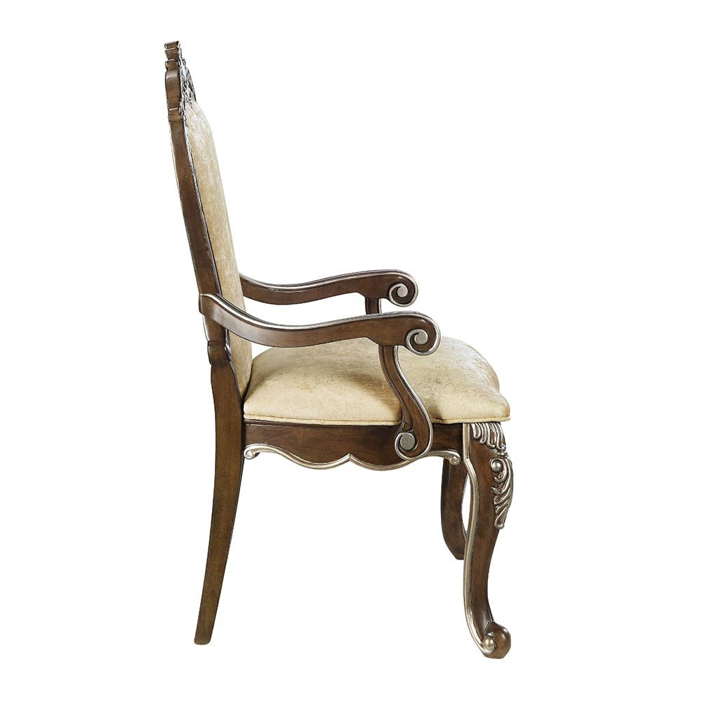 Latisha Arm Chair (Set-2), Antique Oak