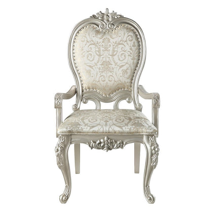 Bently Arm Chair (Set-2), Pattern Linen & Champagne