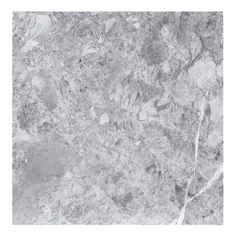 Hussein Counter Height Table, Natural Marble & Black