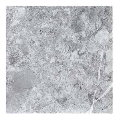 Hussein Counter Height Table, Natural Marble & Black