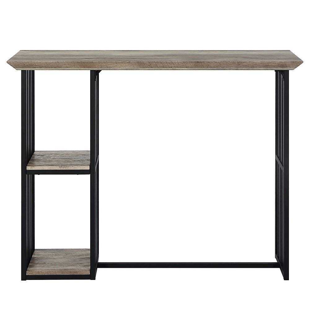 Zudora Counter Height Table, Antique Oak & Black