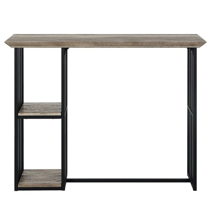 Zudora Counter Height Table, Antique Oak & Black