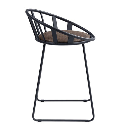 Zudora Counter Height Chair (Set-2), Leatherette & Black
