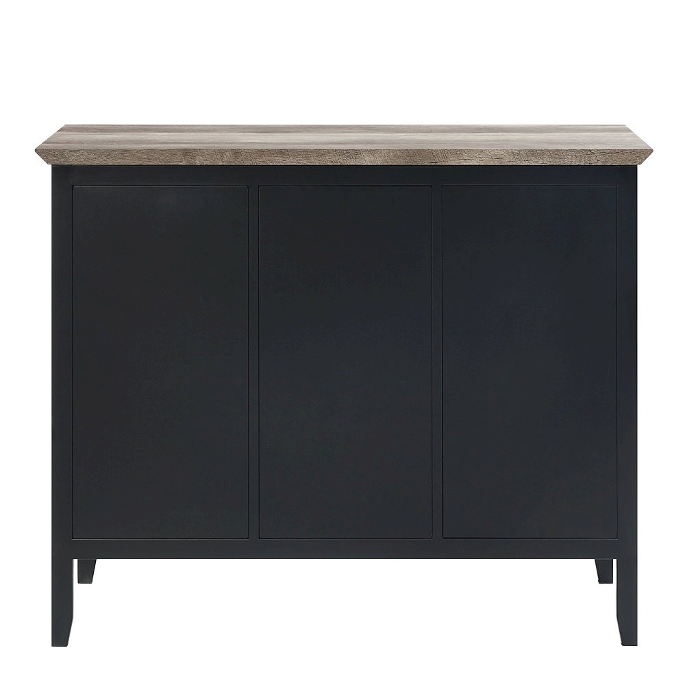 Zudora Server, Antique Oak & Black