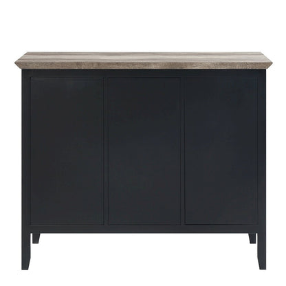 Zudora Server, Antique Oak & Black