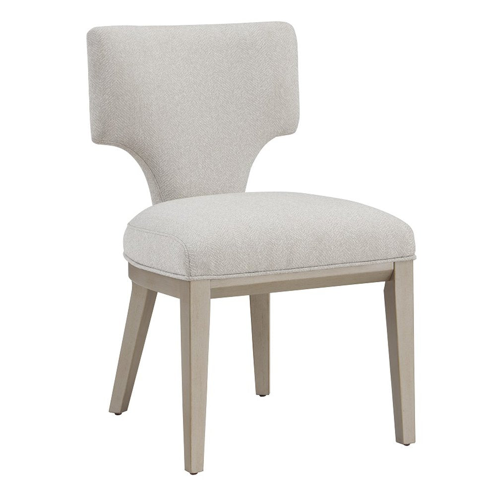 Kasa Side Chair (Set-2), Beige Linen & Champagne