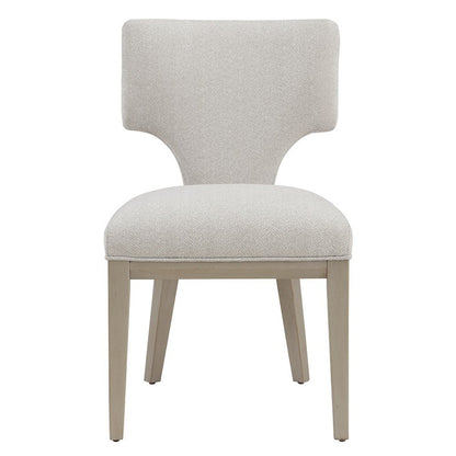 Kasa Side Chair (Set-2), Beige Linen & Champagne
