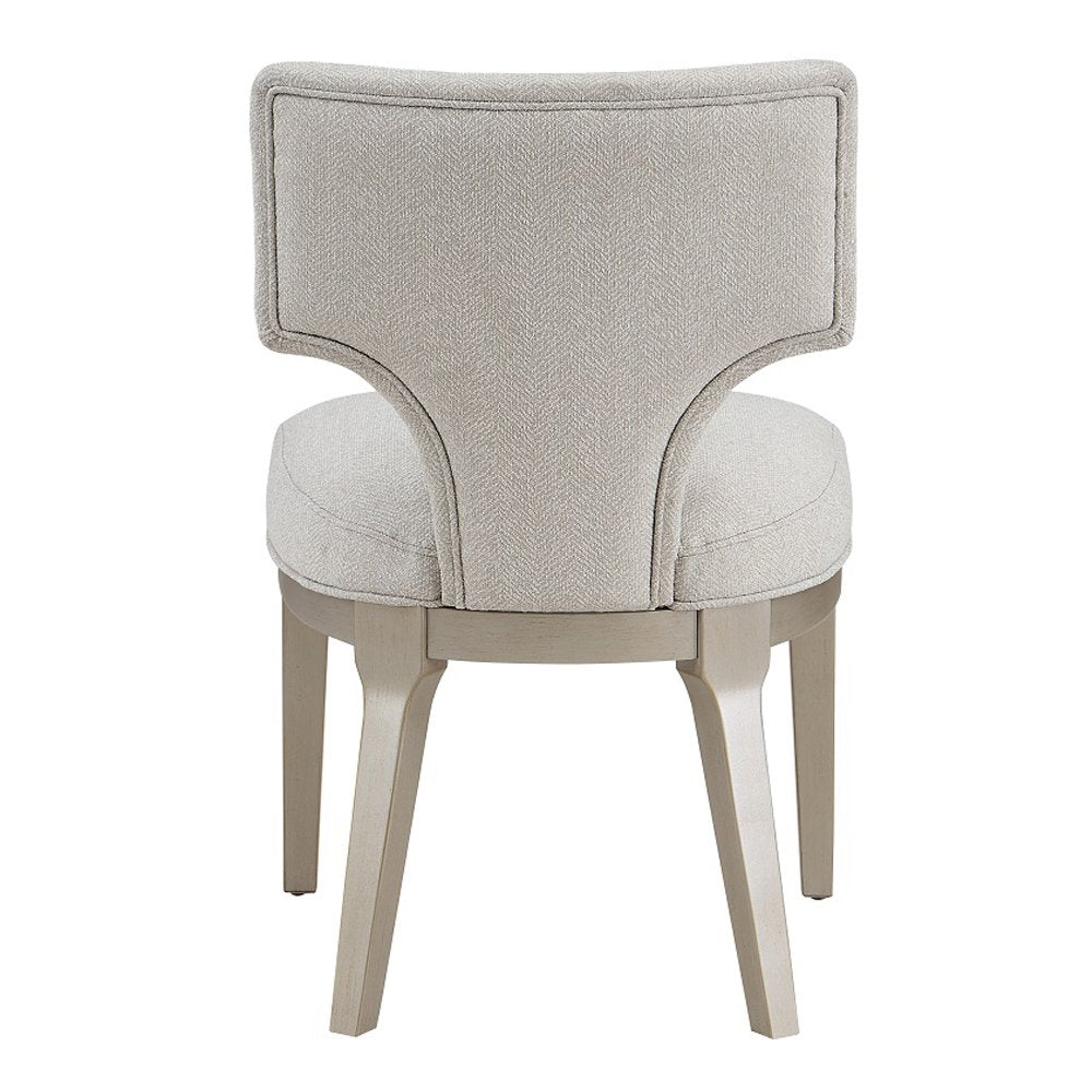 Kasa Side Chair (Set-2), Beige Linen & Champagne