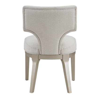 Kasa Side Chair (Set-2), Beige Linen & Champagne