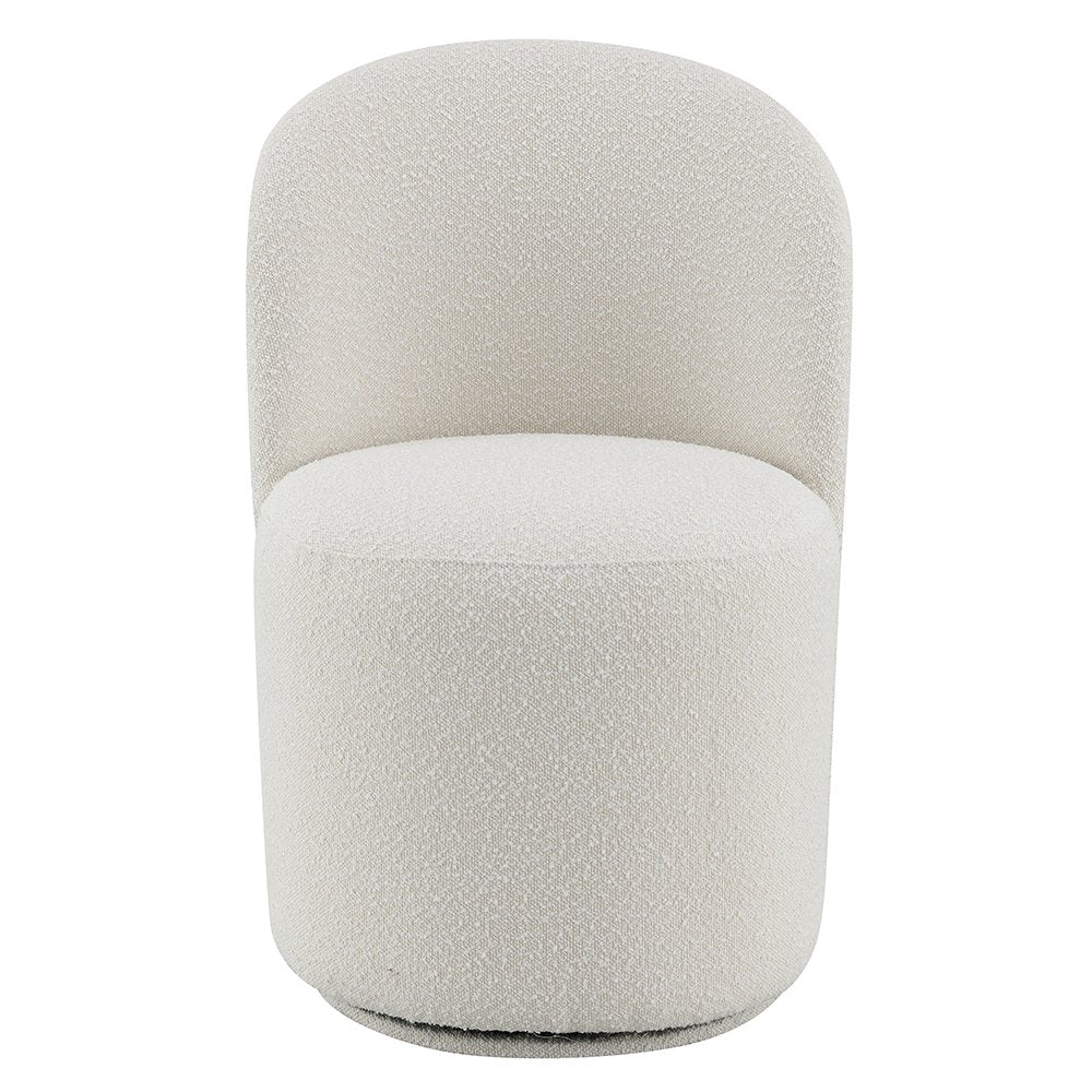 Hollis Side Chair w/Swivel (Set-2), Beige Boucle