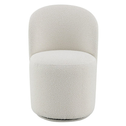 Hollis Side Chair w/Swivel (Set-2), Beige Boucle