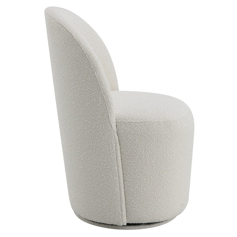 Hollis Side Chair w/Swivel (Set-2), Beige Boucle