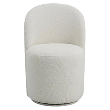 Boucle Swivel Accent Chair, Dining or Living Room Side Chair, Beige Boucle, Set of 2