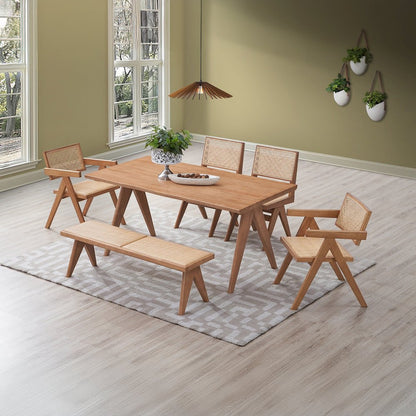 Velentina Dining Table, Natural