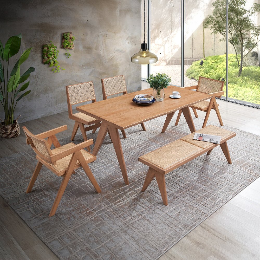 Velentina Dining Table, Natural