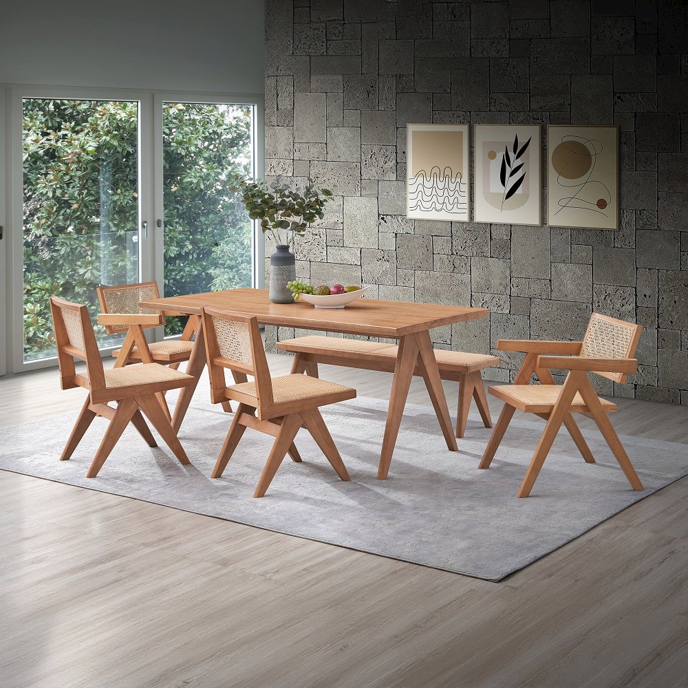 Velentina Dining Table, Natural