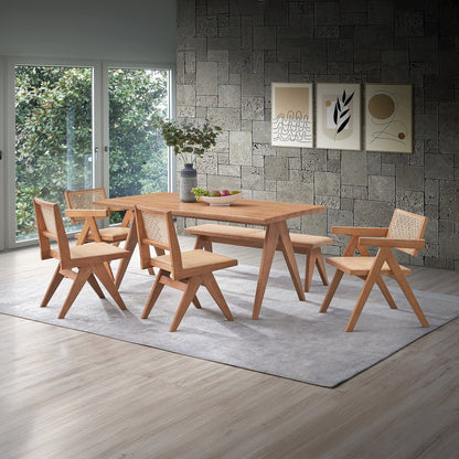 Velentina Dining Table, Natural
