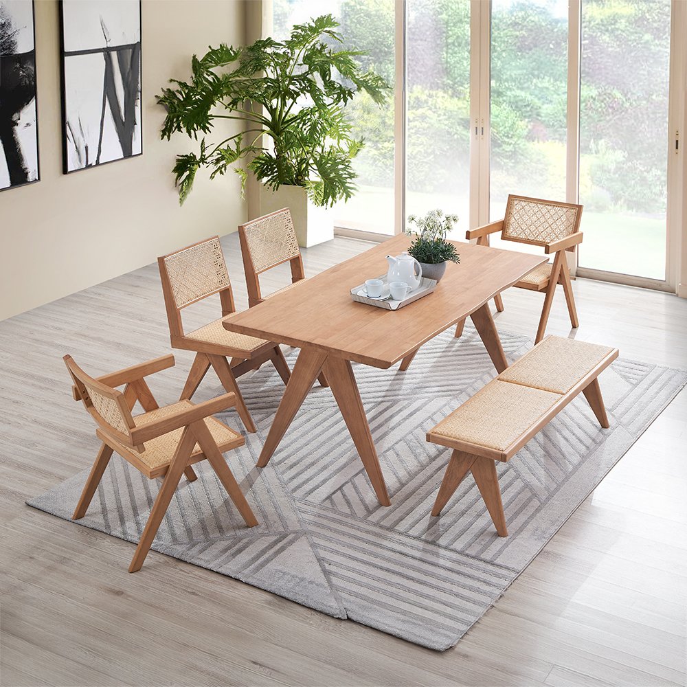 Velentina Dining Table, Natural