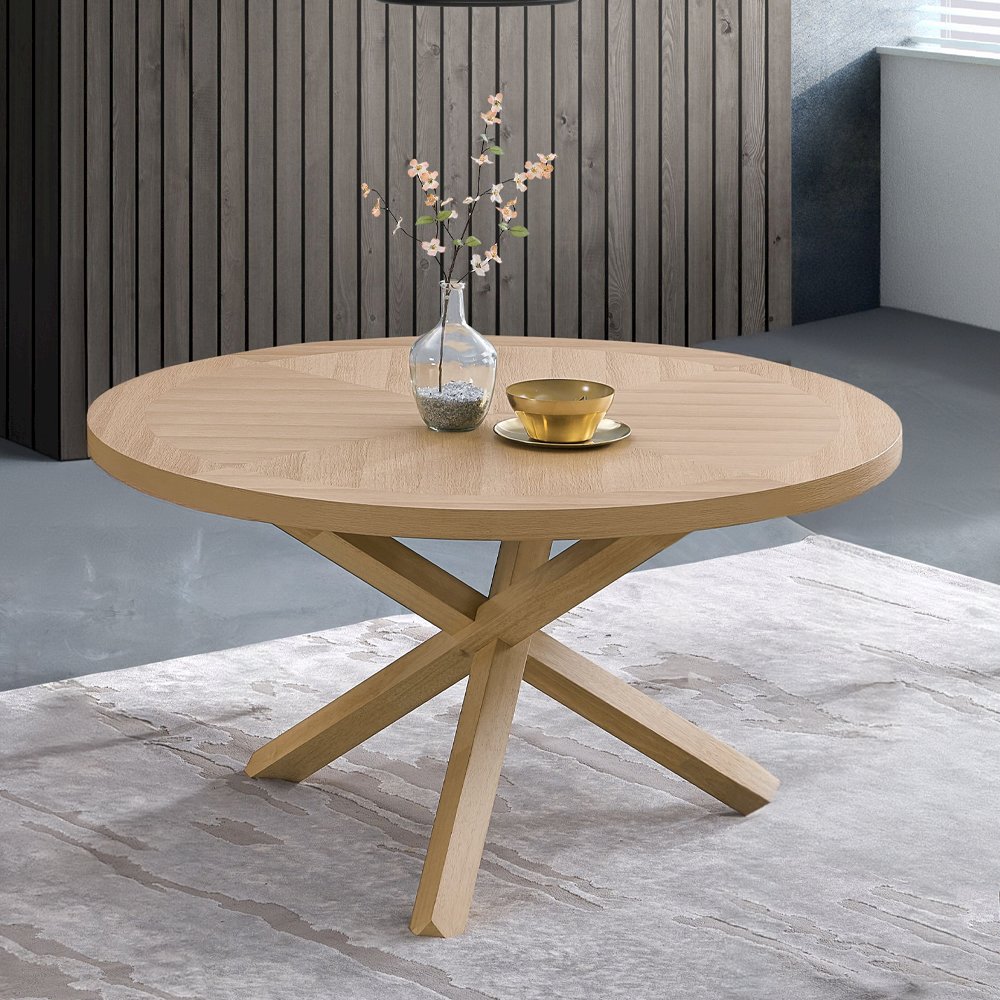 Kasem Round Dining Table, Oak