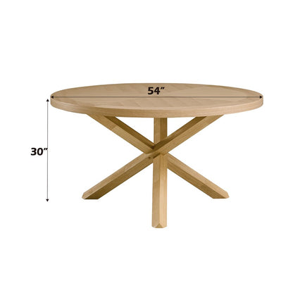 Kasem Round Dining Table, Oak