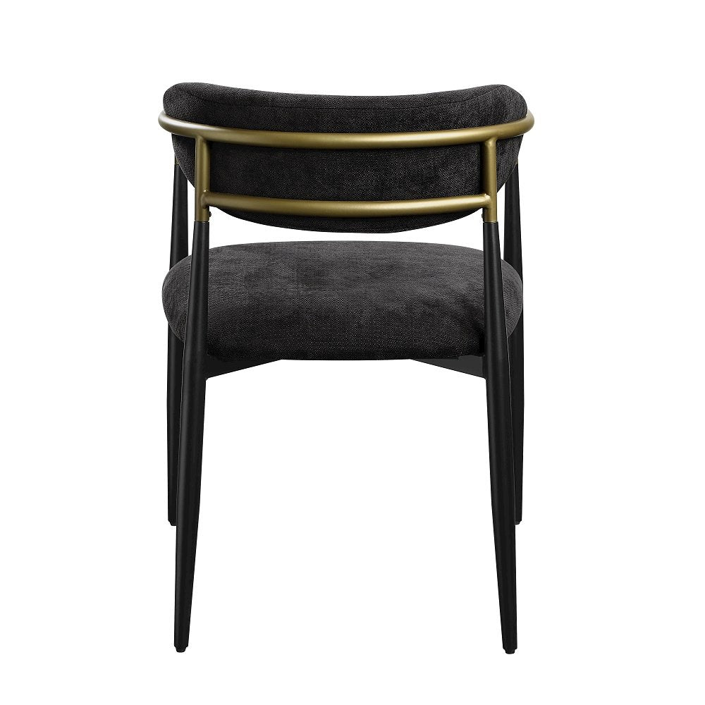Jaramillo Arm Chair (Set-2), Beige Linen & Black