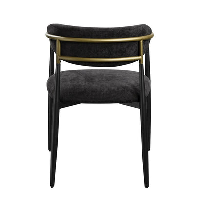Jaramillo Arm Chair (Set-2), Beige Linen & Black