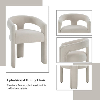 Gamarya Arm Chair (Set-2), Beige Linen