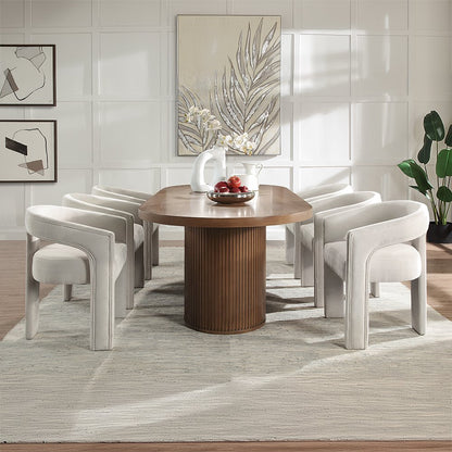 Gamarya Arm Chair (Set-2), Beige Linen