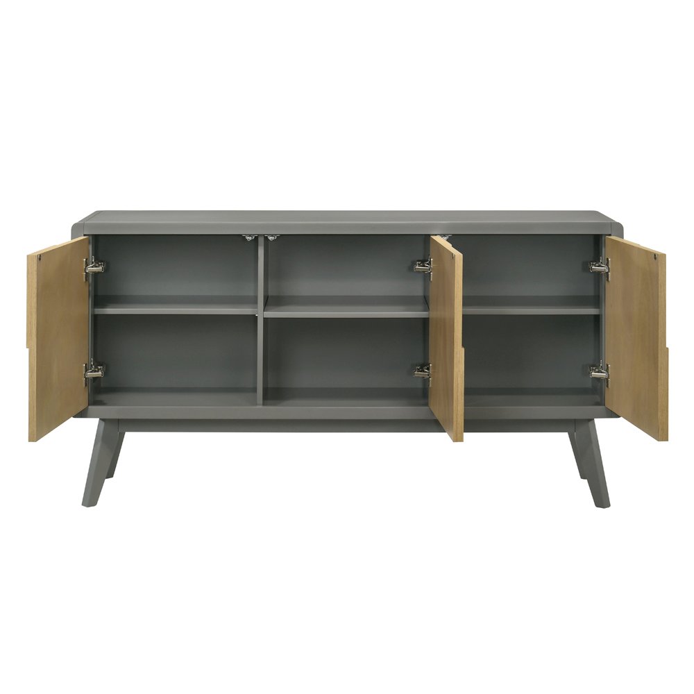 Blayde Server, Light Gray & Natural