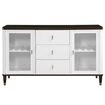Carena Server, White & Walnut