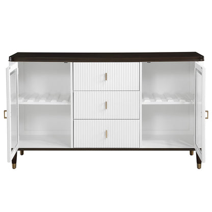Carena Server, White & Walnut