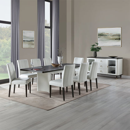 Carena Server, White & Walnut