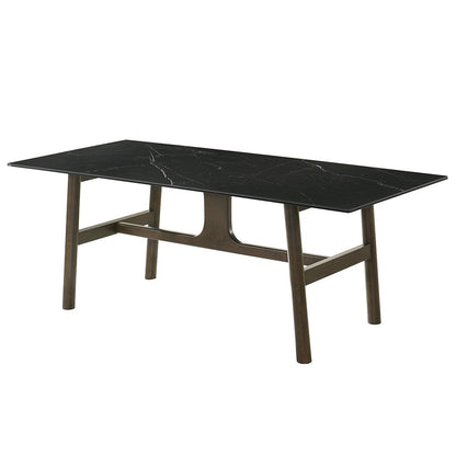 Destin Dining Table, Ceramic Top & Walnut