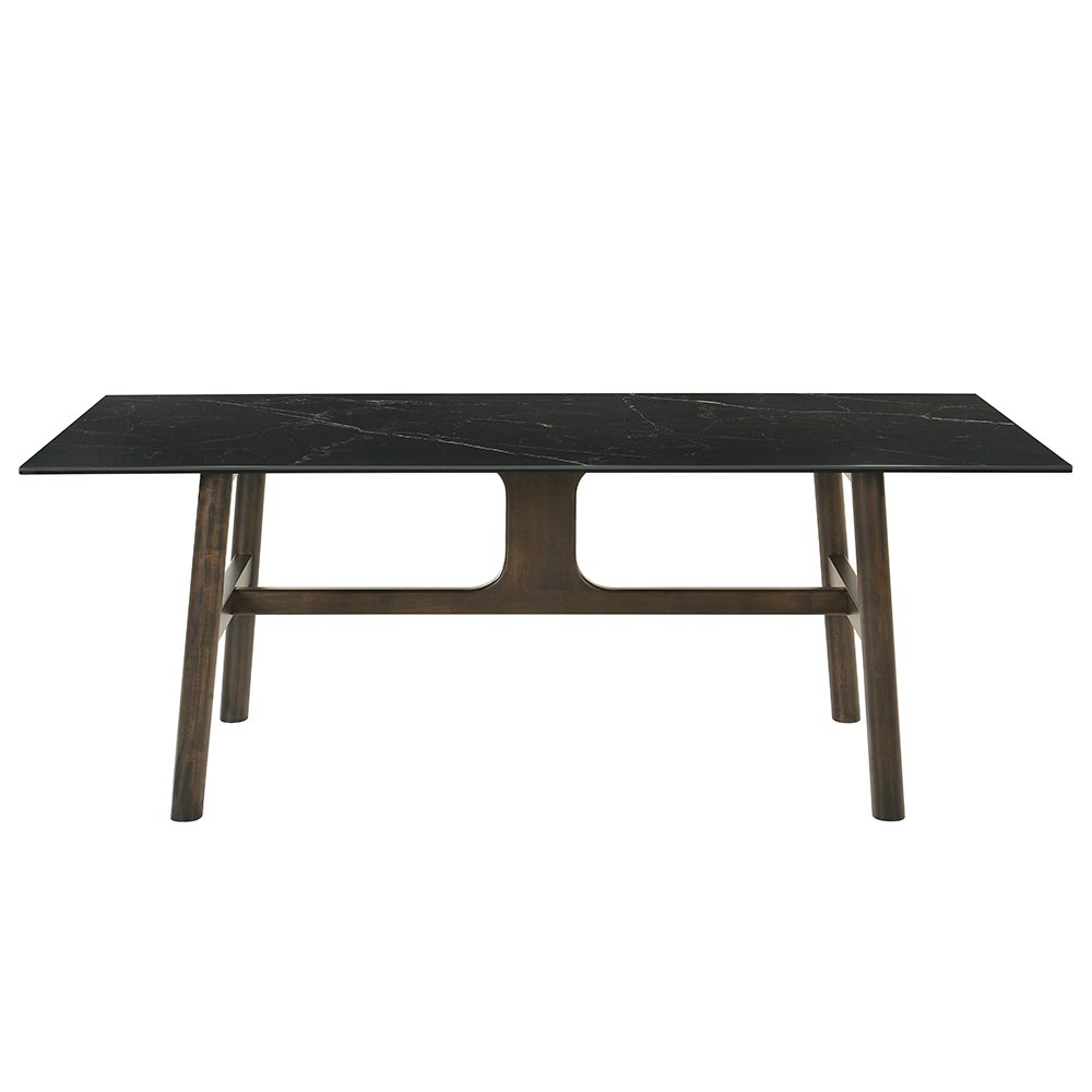 Destin Dining Table, Ceramic Top & Walnut