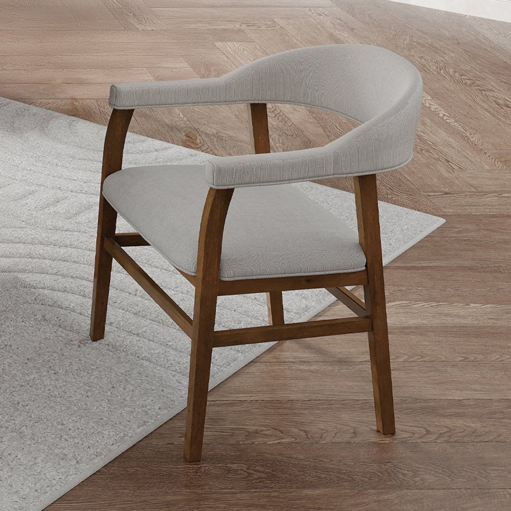 Darcy Arm Chair (Set-2), Dark Walnut
