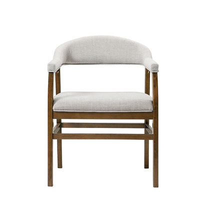 Darcy Arm Chair (Set-2), Dark Walnut