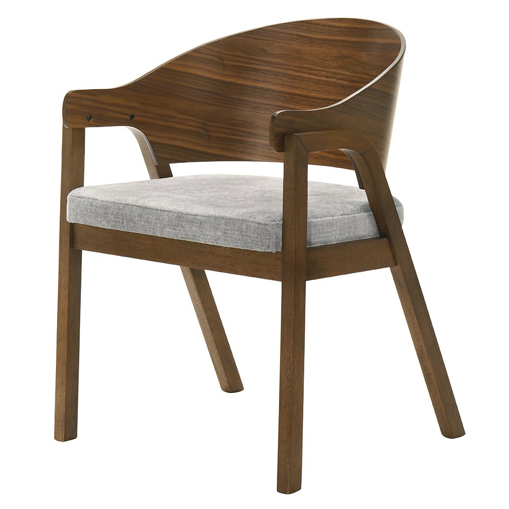 Hoyte Arm Chair (Set-2), Walnut